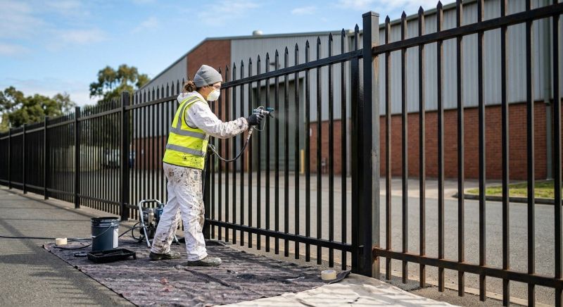 Commercial Fence Painting in Littleton, CO