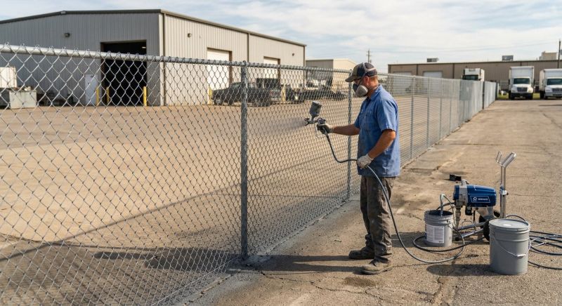 Commercial Fence Painting in Gilbert, AZ